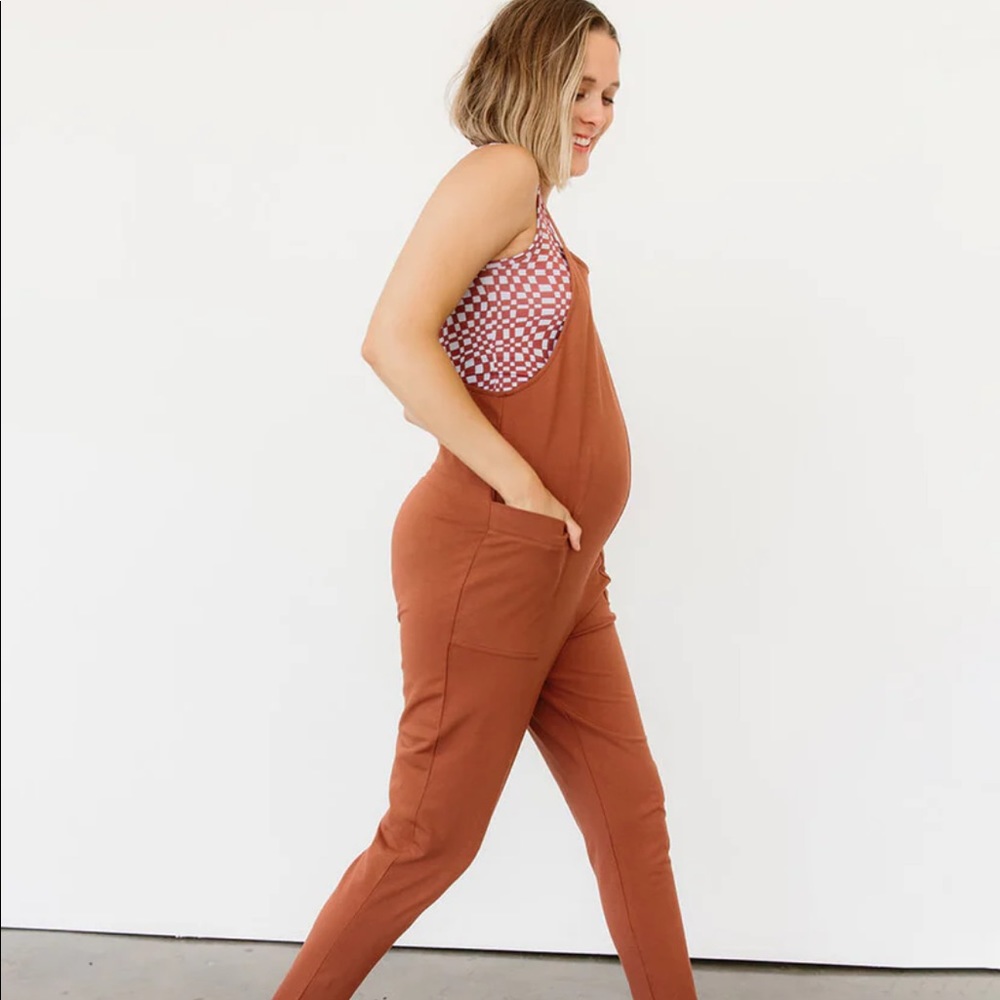 Storq cinnamon maternity overalls
